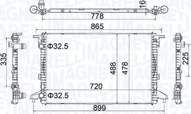 Радиатор охлаждения двигателя Magneti Marelli. Артикул 350213201900