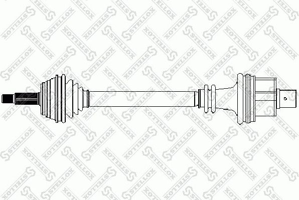 Полуось (привод в сборе, приводной вал) Stellox передняя правая для Renault Laguna I 1997-2001. Артикул 158 1770-SX
