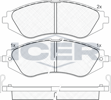 Тормозные колодки Icer. Артикул 181263