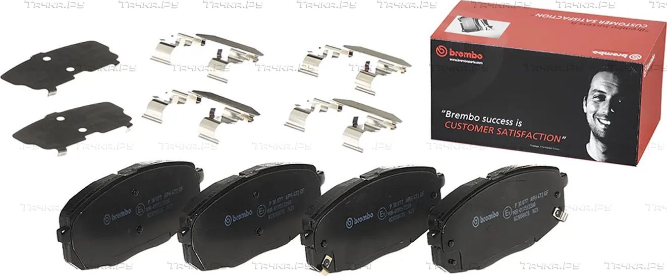 Тормозные колодки Brembo PRIME LINE передние для Kia Cerato II 2009-2013. Артикул P 30 077
