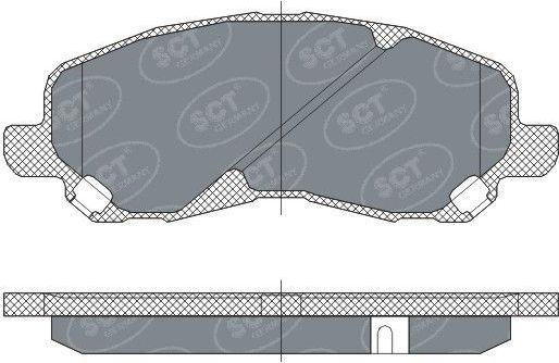 Тормозные колодки SCT-Germany. Артикул SP273