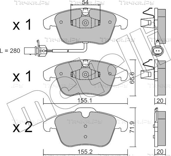 Тормозные колодки Metelli. Артикул 22-0675-2