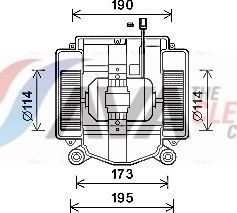 Вентилятор, мотор печки (отопителя) салона AVA. Артикул MS8669