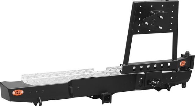 Бампер силовой OJ задний с правой универсальной калиткой для Toyota Hilux VII 2011-2015. Артикул 03.122.12