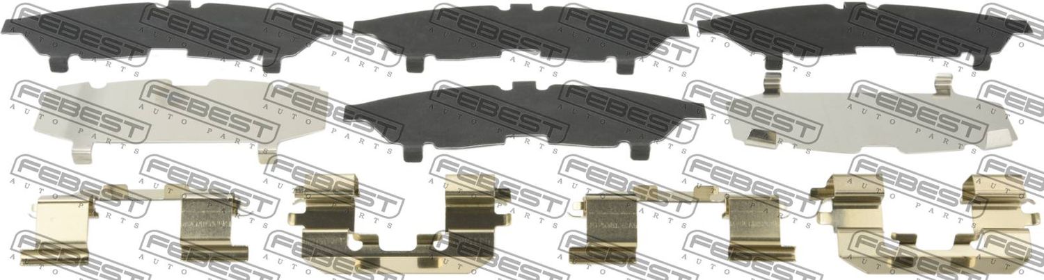 Комплект монтажный тормозных колодок Febest. Артикул 0203-B10RSF