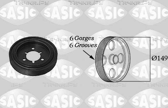 Шкив коленвала Sasic для Citroen C3 I 2002-2010. Артикул 2150015