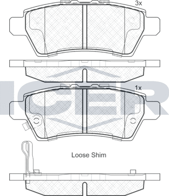 Тормозные колодки Icer. Артикул 181934