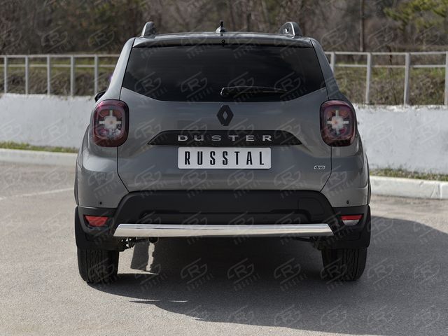 Защита RusStal заднего бампера d75х42 (дуга) для Renault Duster II 2021-2026. Артикул RDZ-003808