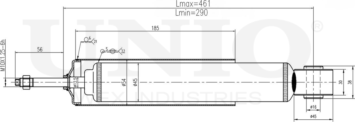 Амортизатор подвески (Unio). Артикул SAB-10424