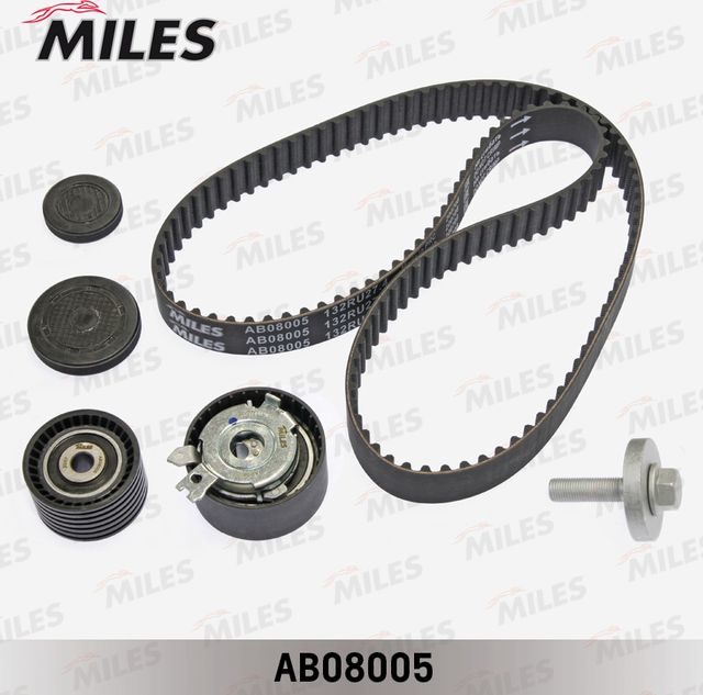 Ремень ГРМ с роликами (комплект) Miles для Dacia Duster I 2010-2018. Артикул AB08005