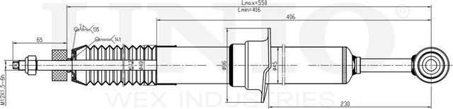 Амортизатор подвески (Unio). Артикул SAB-10583