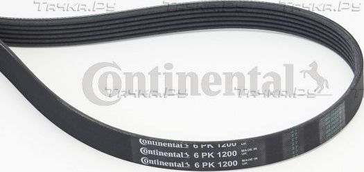 Приводной ремень поликлиновой ContiTech для Nissan Kubistar X76 2005-2026. Артикул 6PK1200