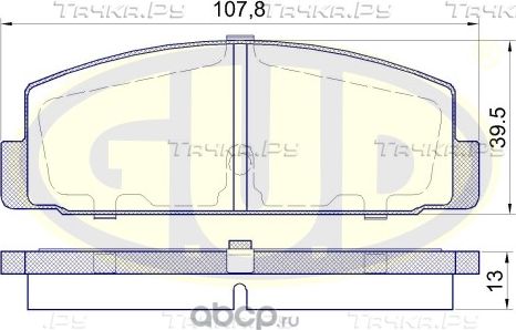 Тормозные колодки G.U.D.. Артикул GBP015710