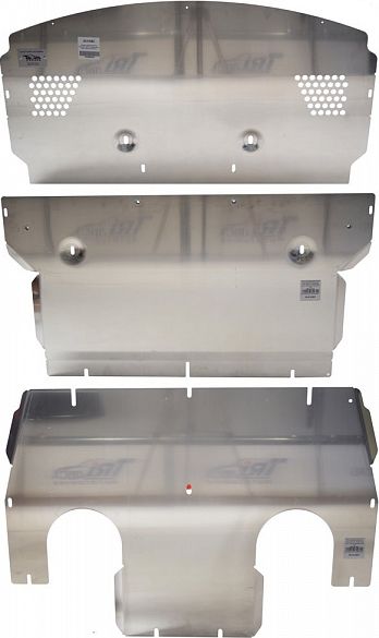 Защита алюминиевая АВС-Дизайн для радиатора, картера, КПП Porsche Panamera I 2013-2016. Артикул 36.01ABC