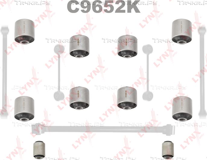 Сайлентблок заднего рычага подвески LYNXauto KIT для Lexus GX II 2010-2026. Артикул C9652K