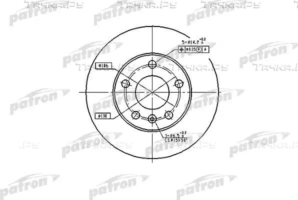 Тормозной диск Patron задний для Opel Zafira B 2005-2019. Артикул PBD4051