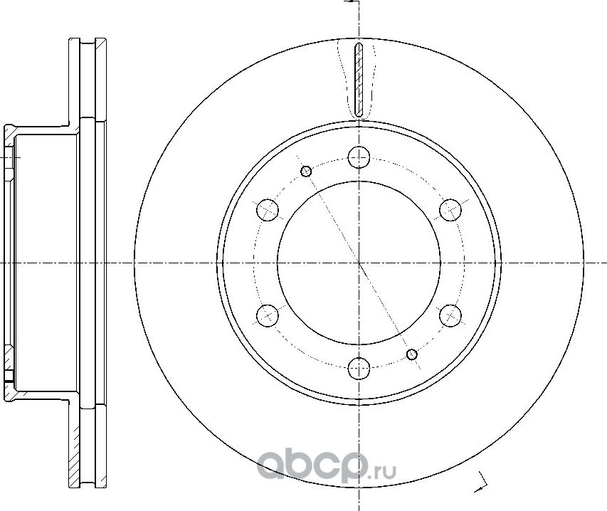 Диск тормозной вентилируемый (G-Brake). Артикул GR20410