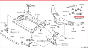 Рычаг передней подвески Nissan для Infiniti FX II (S51) 2008-2016. Артикул 545241CA0A