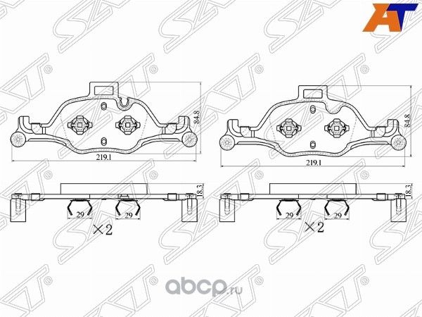 Колодки тормозные перед BMW 7 G11G12 15-20X3 G01 (SAT). Артикул ST280038