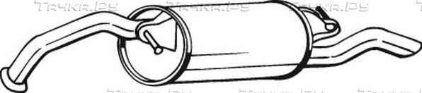 Глушитель (задняя часть) Bosal для Toyota Yaris Verso 1999-2002. Артикул 228-045