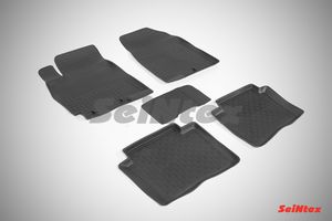 Коврики резиновые Seintex с высоким бортиком для салона Kia Rio III 2011-2017. Артикул 82222