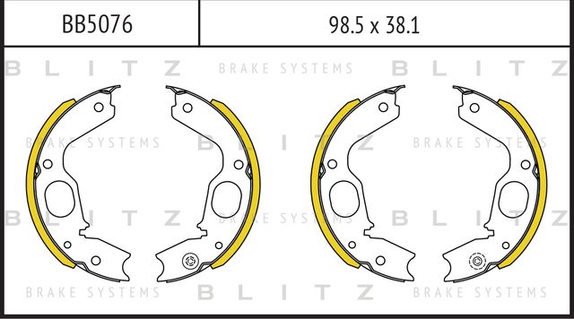 Тормозные колодки барабанные MITSUBISHI PAJERO/SPACE GEAR 89 (Blitz). Артикул BB5076