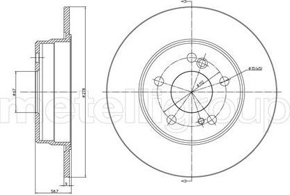 Тормозной диск Trusting задний для Mercedes-Benz SL-Класс IV (R129) 1989-2001. Артикул DF147