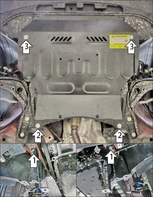 Защита Мотодор для картера и КПП Livan X3 Pro 2022-2026. Артикул 74701