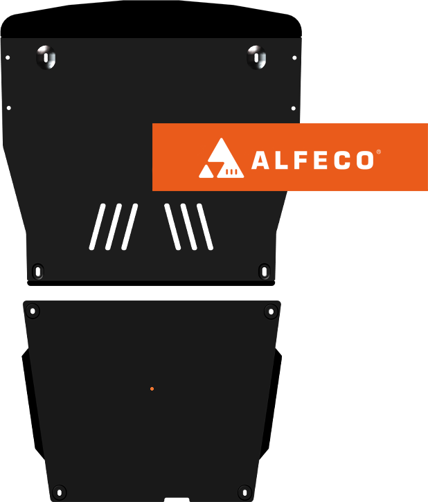 Защита Alfeco для картера и КПП (2 части) Audi A8 D2 1999-2002. Артикул ALF.30.36