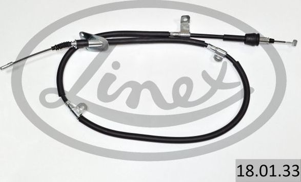 Трос ручника (тросик ручного тормоза) Linex. Артикул 18.01.33