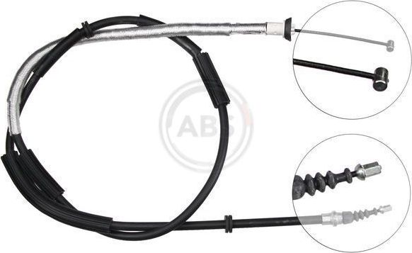 Трос ручника (тросик ручного тормоза) ABS задний правый для Lancia Delta III (844) 2008-2014. Артикул K17108