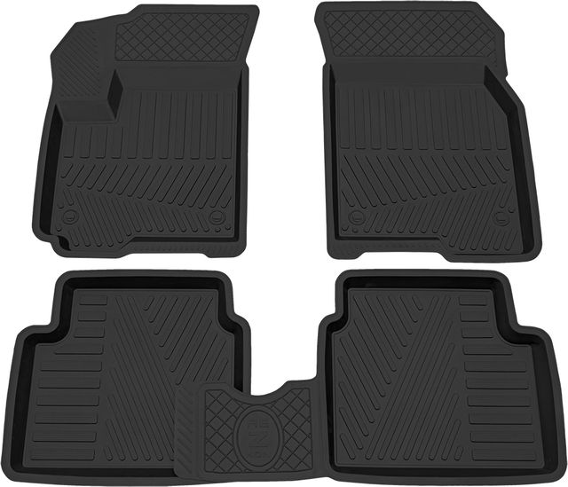 Коврики Rezkon резиновые для салона Chevrolet Aveo I 2006-2011. Артикул 1012005100