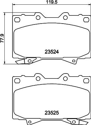 Тормозные колодки Nisshinbo. Артикул NP1018