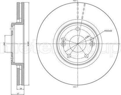 Тормозной диск Trusting передний для Renault Laguna II 2001-2007. Артикул DF815