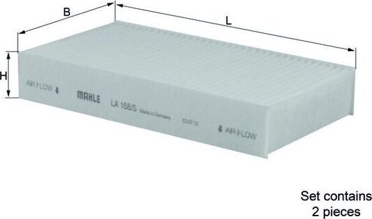 Салонный фильтр Mahle. Артикул LA 168/S