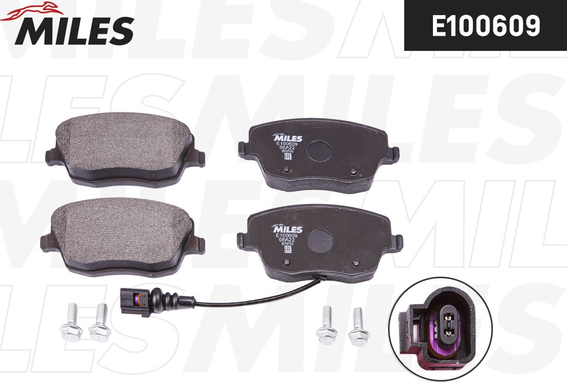 Тормозные колодки Miles (Semi-Metallic). Артикул E100609
