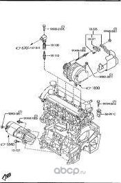 Свеча зажигания Mazda. Артикул L3K918110A