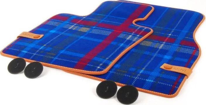 Коврики BMW (OEM) Speedwell Blue оригинальные текстильные для салона Mini Сooper S F55, F56, F57 2014-2026 передние. Артикул 51472354172