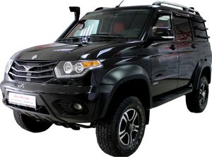 Расширители колёсных арок Инмакс шагрень (+30 мм) для УАЗ Patriot с 2 баками 2015-2025. Артикул RT-RA-01.S