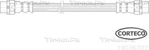Тормозной шланг Corteco задний для BMW 1 I (E81/E82/E87/E88) 2006-2012. Артикул 19036202