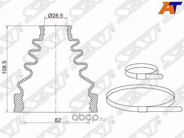 Пыльник шруса внутренний TOYOTA LAND CRUISER PRADO (SAT). Артикул C1530T