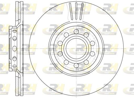 Тормозной диск RoadHouse передний для Audi S4 III (B7) 2004-2008. Артикул 6596.10