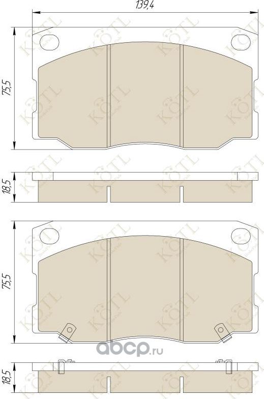 Колодки тормозные дисковые передние к-т HYUNDAI(COUNTY  E-COUNTY  E-MIGHTY  HD  HL (Kotl). Артикул 15kt