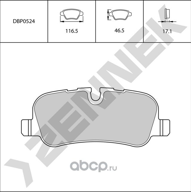 Колодки тормозные задние DISCOVERY L319 04-16, RANGE ROVER III L322 02-12 (Zennek). Артикул DBP0524