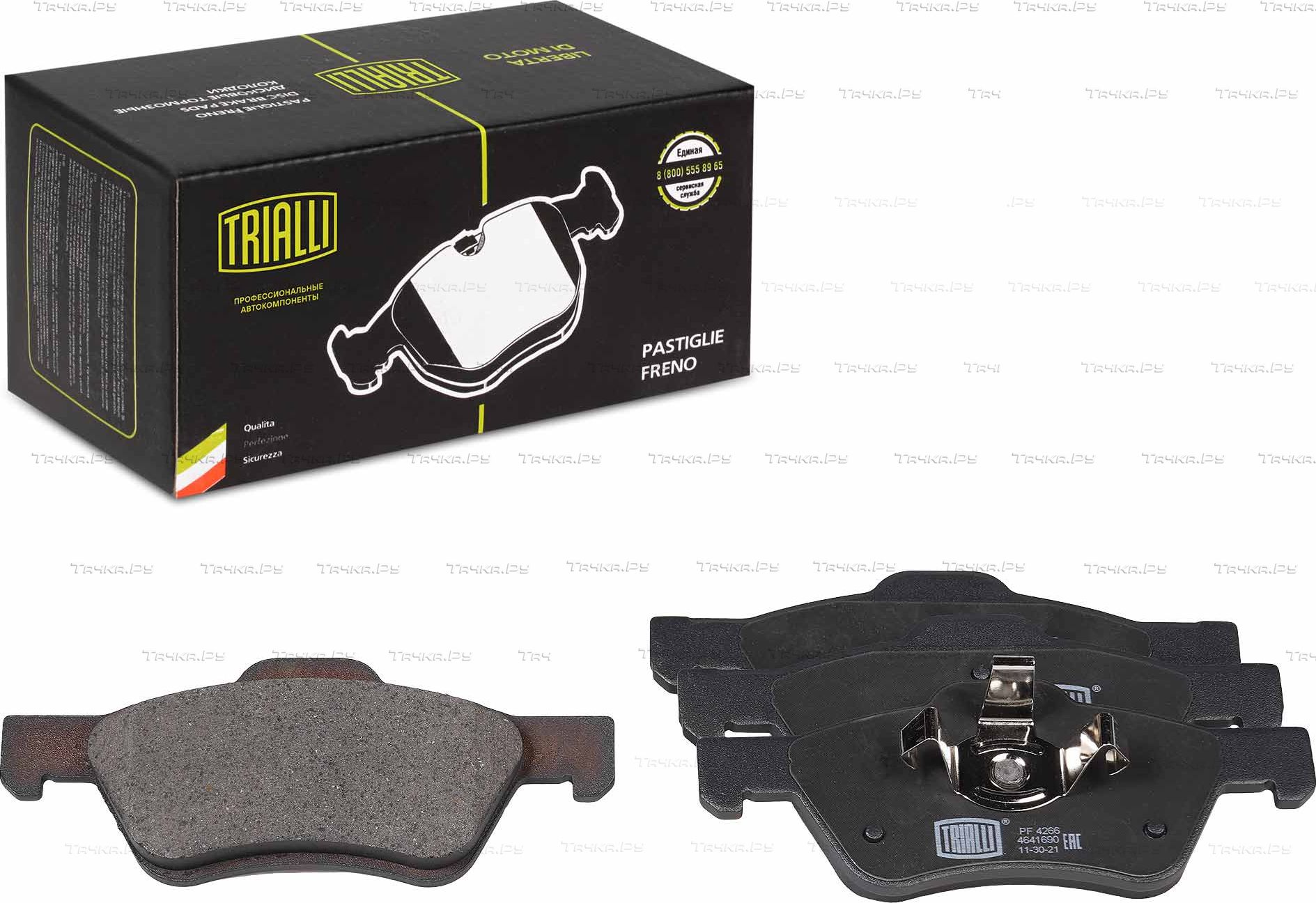 Тормозные колодки Trialli (Low-Metallic) передние для Ford Maverick II 2001-2007. Артикул PF 4266