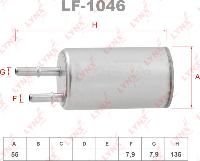 Топливный фильтр LYNXauto. Артикул LF-1046