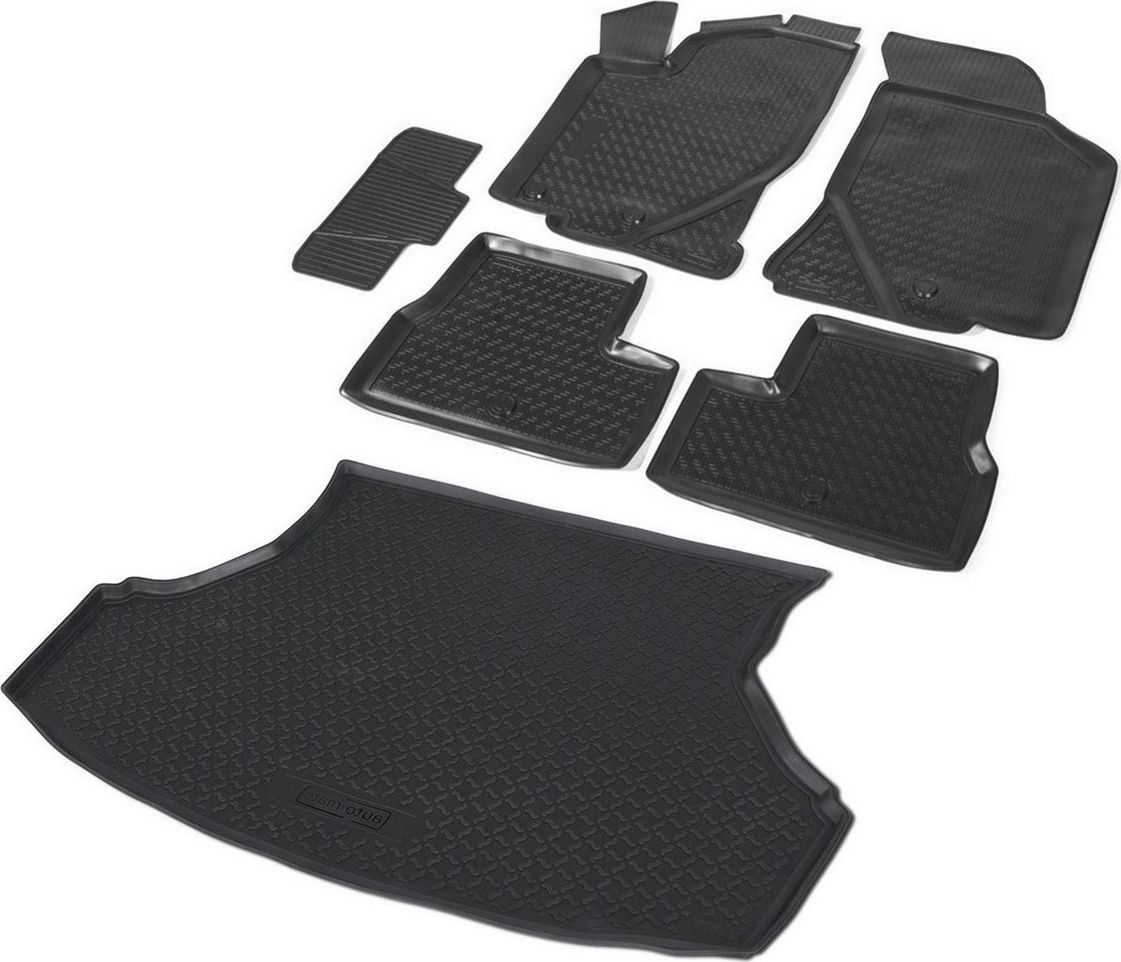 Комплект ковриков Rival для салона и багажника Lada Granta седан 2011-2018 2018-2026. Артикул K16001001-2