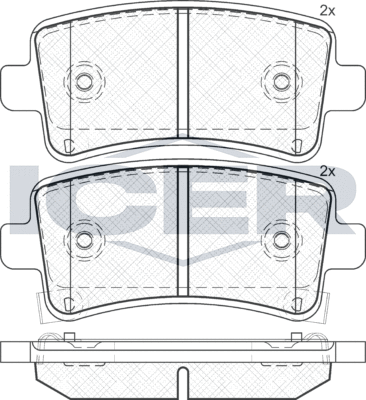 Тормозные колодки Icer. Артикул 181929