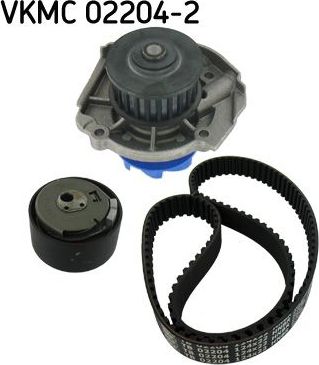 Помпа (водяной насос) с комплектом ремня ГРМ SKF. Артикул VKMC 02204-2