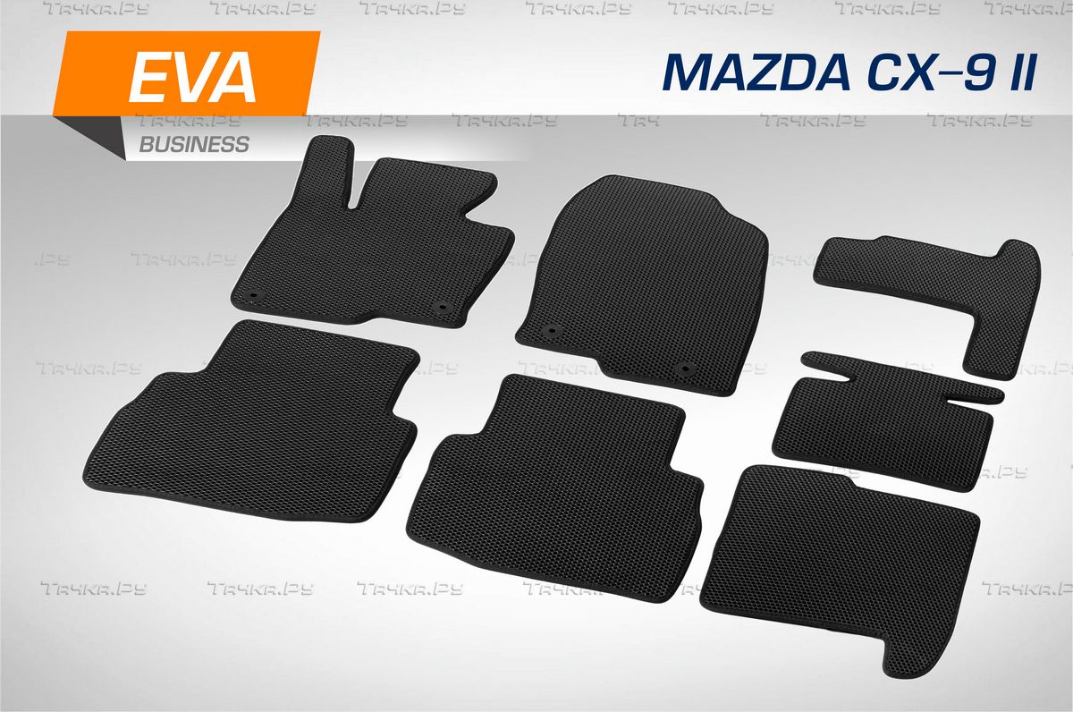 Коврики AutoFlex EVA (ЭВА, ЕВА) Business для салона Mazda CX-9 II поколение 2016-2026. Артикул 3380301